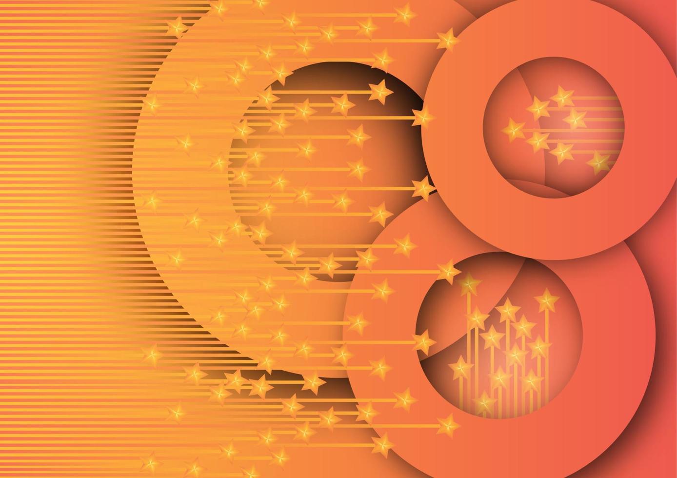 Abstract orange gradient background light bright Star. vector illustration.