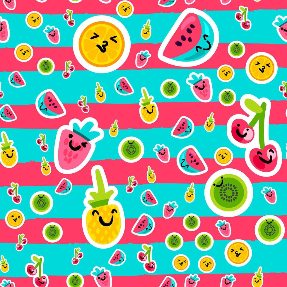 Summer Fruits Patterns vector