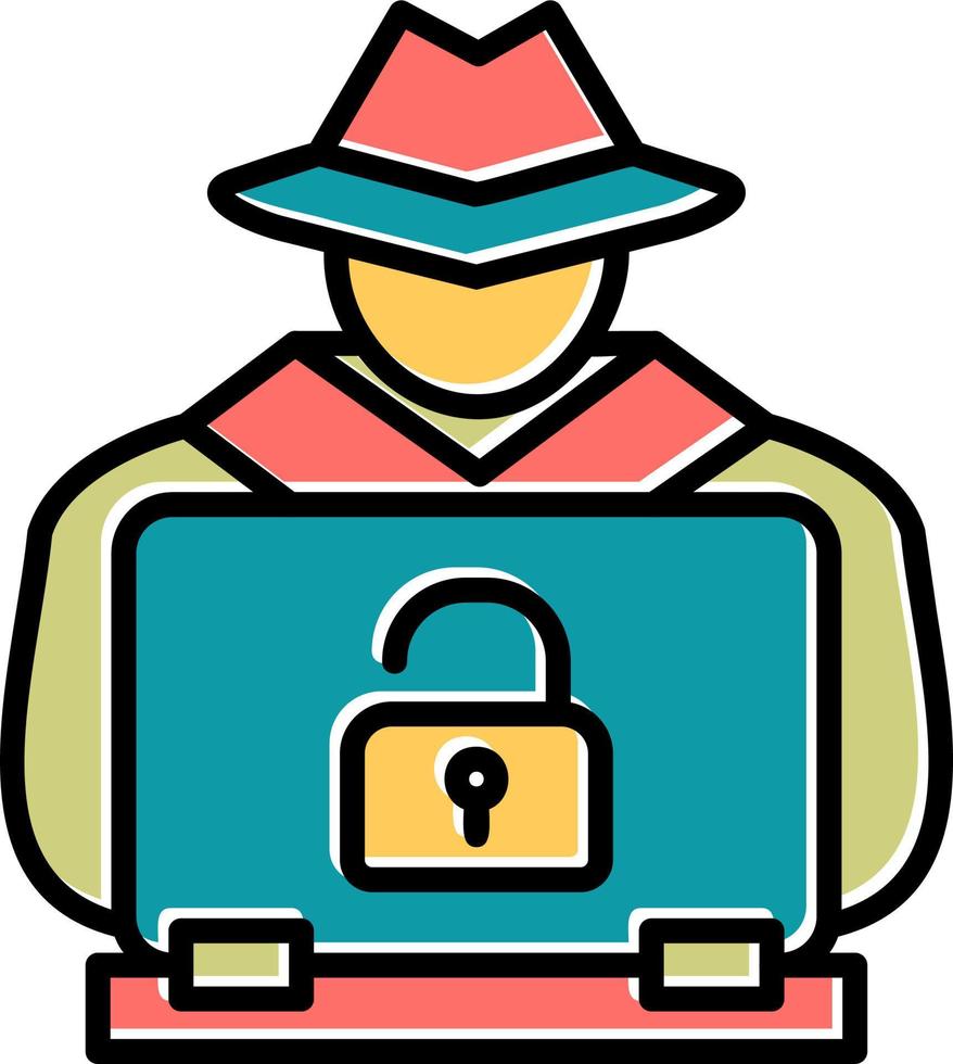 Hacker Cyber Attack Vector Icon