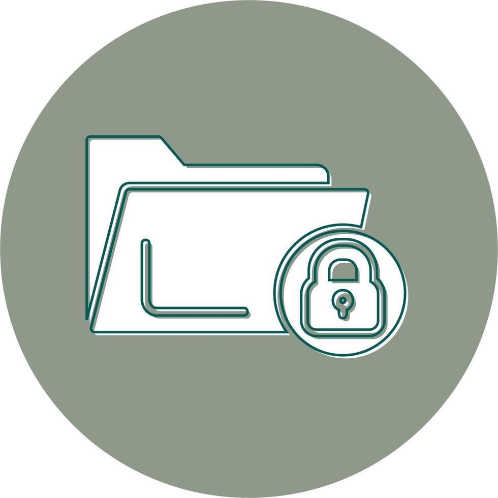 Folder Lock Vector Icon