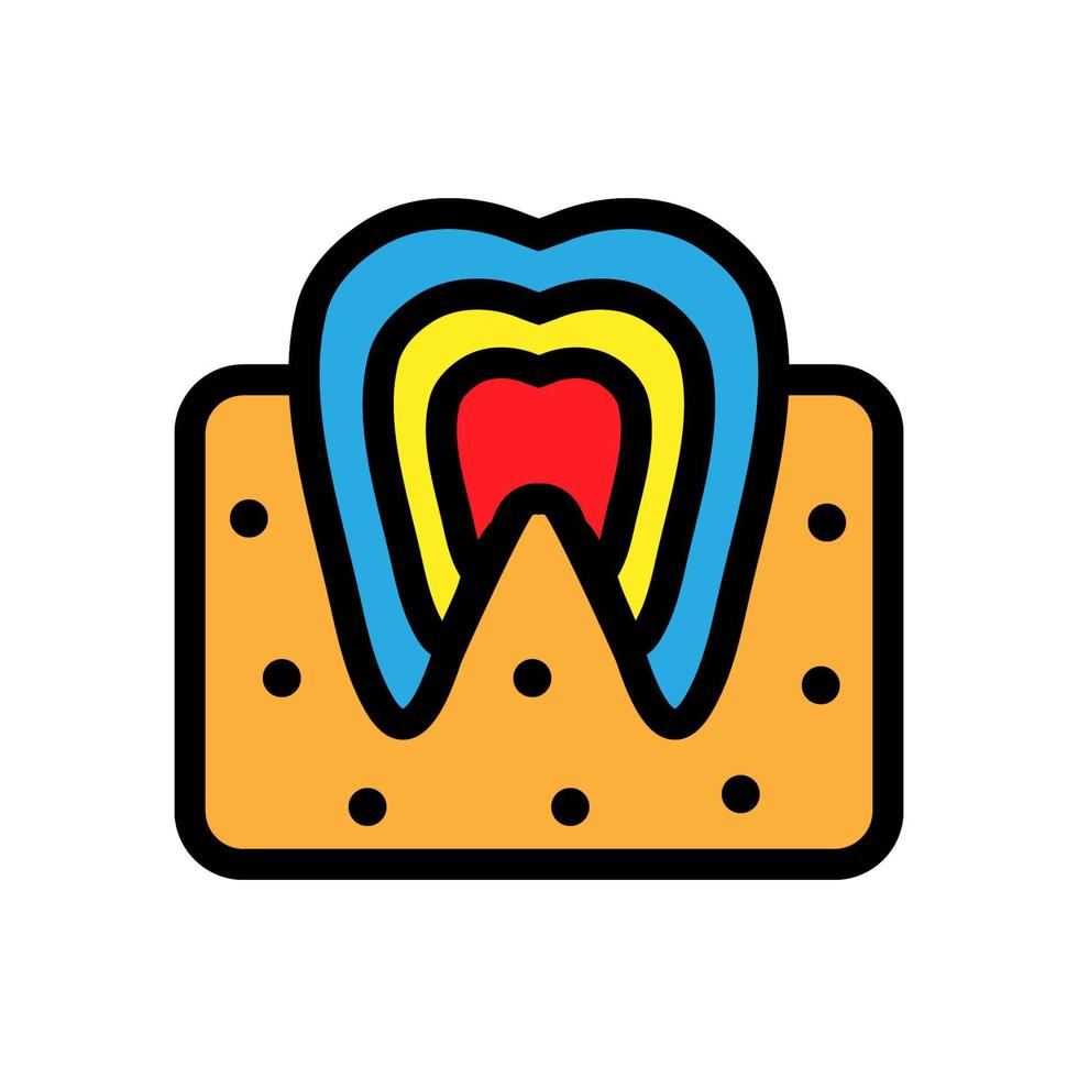 línea de icono de anatomía dental aislada sobre fondo blanco. icono negro plano y delgado en el estilo de contorno moderno. símbolo lineal y trazo editable. ilustración de vector de trazo simple y perfecto de píxeles.