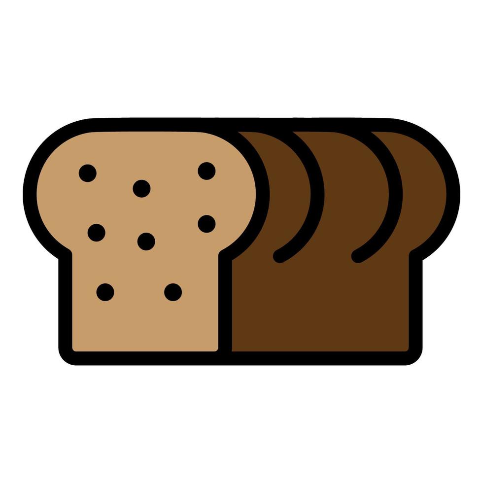 icono de línea de tostadas de pan aislado sobre fondo blanco. icono negro plano y delgado en el estilo de contorno moderno. símbolo lineal y trazo editable. ilustración de vector de trazo simple y perfecto de píxeles