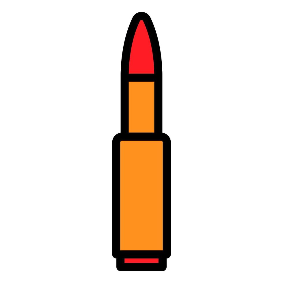 Weapon cartridge icon line isolated on white background. Black flat thin icon on modern outline style. Linear symbol and editable stroke. Simple and pixel perfect stroke vector illustration