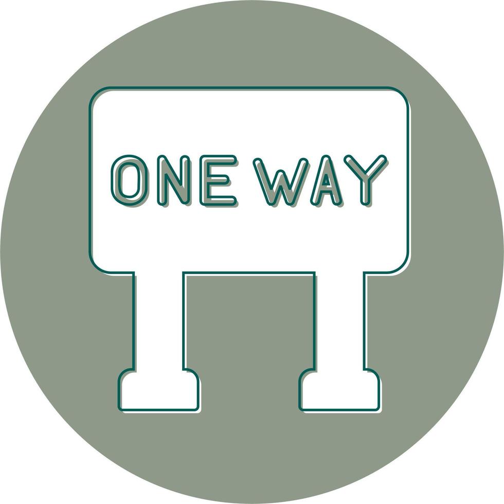 One Way Vector Icon