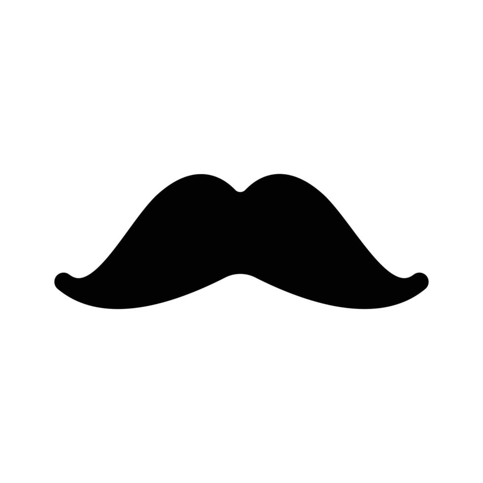 línea de icono de bigote aislada sobre fondo blanco. icono negro plano y delgado en el estilo de contorno moderno. símbolo lineal y trazo editable. ilustración de vector de trazo simple y perfecto de píxeles