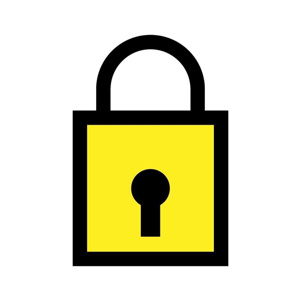 Padlock icon line isolated on white background. Black flat thin icon on modern outline style. Linear symbol and editable stroke. Simple and pixel perfect stroke vector illustration
