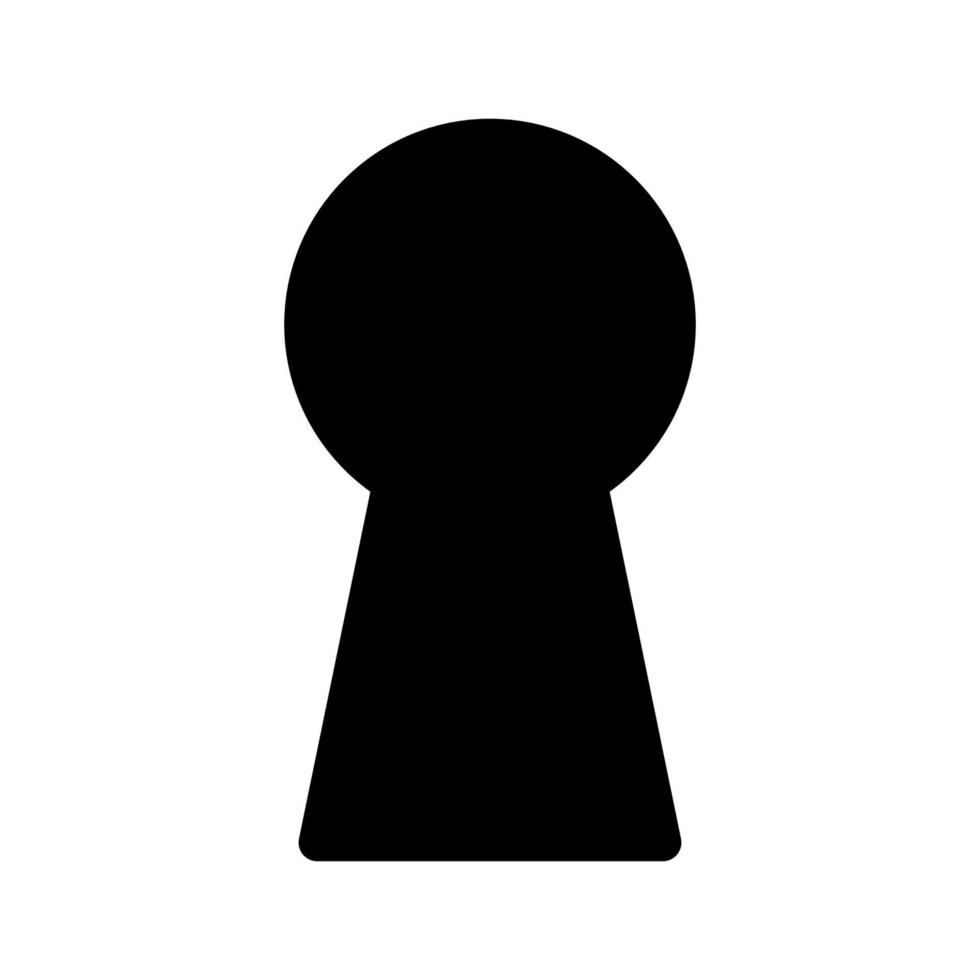 línea de icono de agujero de llave aislada sobre fondo blanco. icono negro plano y delgado en el estilo de contorno moderno. símbolo lineal y trazo editable. ilustración de vector de trazo simple y perfecto de píxeles