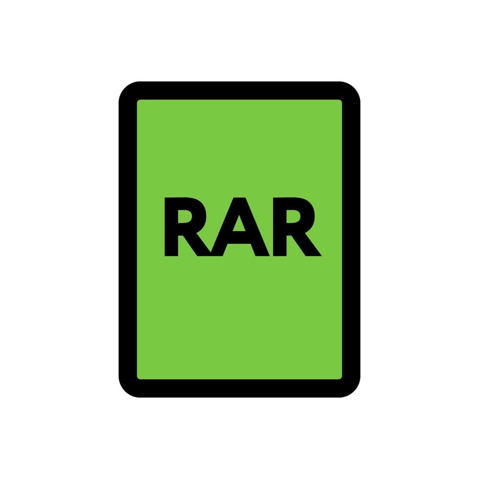 RAR file icon line isolated on white background. Black flat thin icon on modern outline style. Linear symbol and editable stroke. Simple and pixel perfect stroke vector illustration.