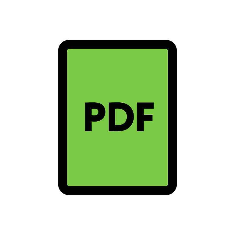 PDF file icon line isolated on white background. Black flat thin icon on modern outline style. Linear symbol and editable stroke. Simple and pixel perfect stroke vector illustration.