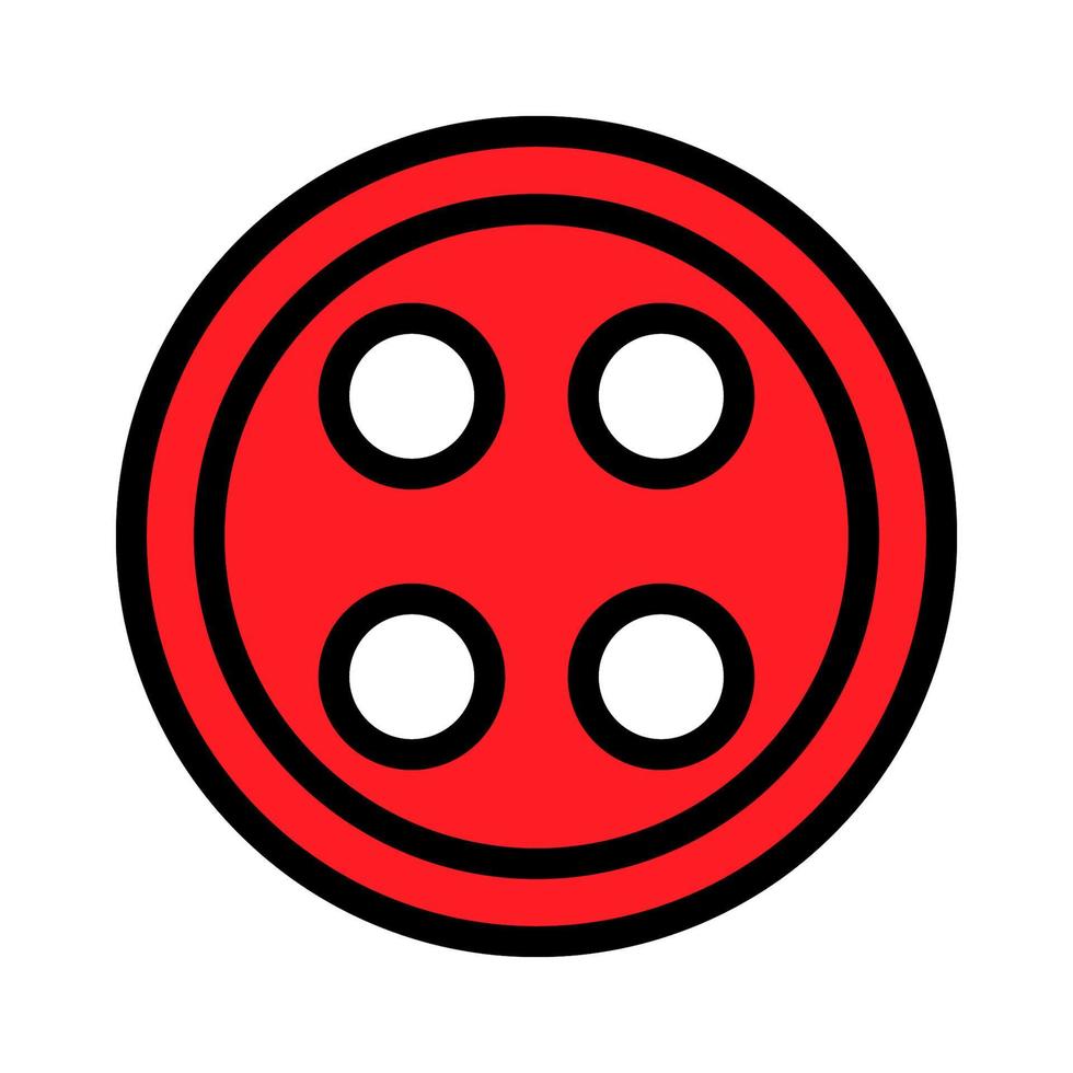 Button for clothes icon line isolated on white background. Black flat thin icon on modern outline style. Linear symbol and editable stroke. Simple and pixel perfect stroke vector illustration