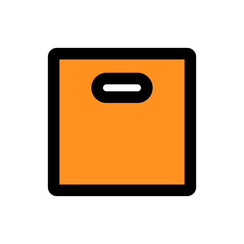Cardboard box icon line isolated on white background. Black flat thin icon on modern outline style. Linear symbol and editable stroke. Simple and pixel perfect stroke vector illustration