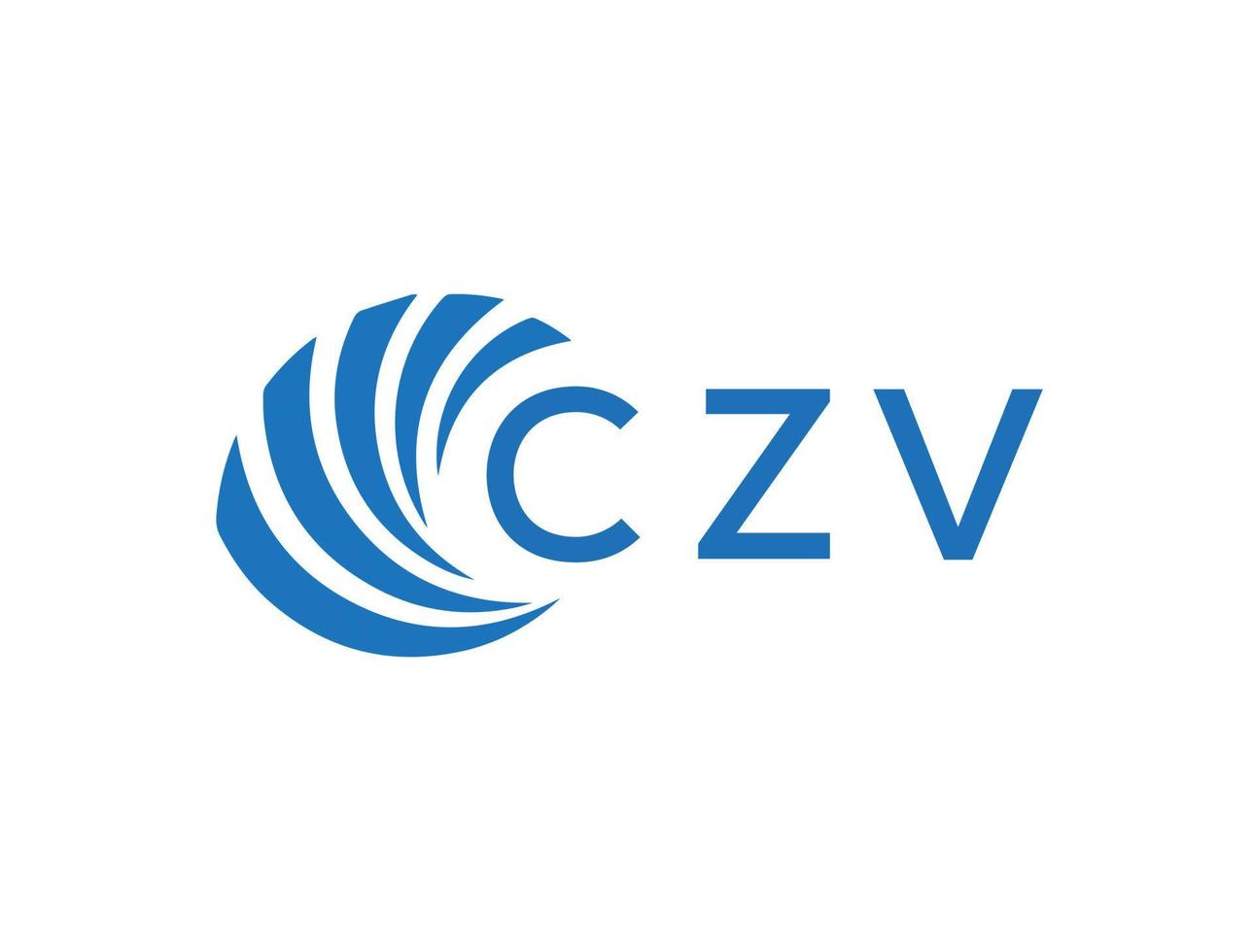 CZV letter logo design on white background. CZV creative circle letter logo concept. CZV letter design. vector