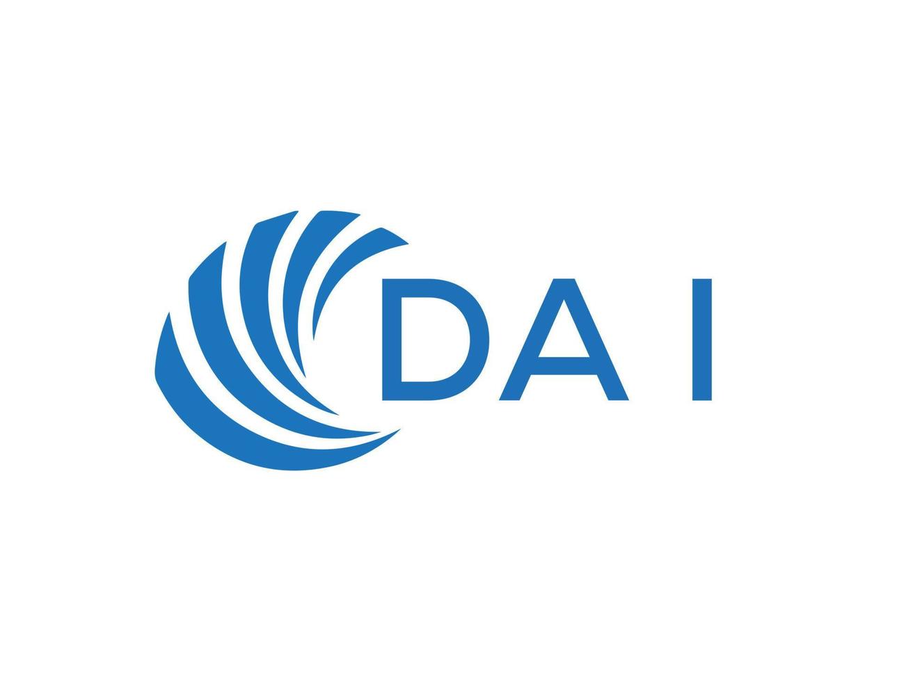 DAI letter logo design on white background. DAI creative circle letter logo concept. DAI letter design. vector