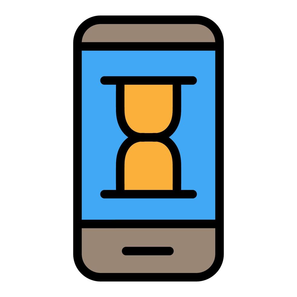 Loading smartphone icon line isolated on white background. Black flat thin icon on modern outline style. Linear symbol and editable stroke. Simple and pixel perfect stroke vector illustration.