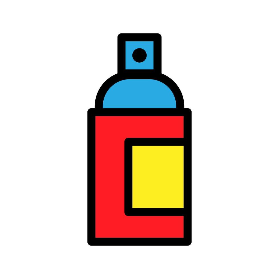 línea de icono de botella de spray aislada sobre fondo blanco. icono negro plano y delgado en el estilo de contorno moderno. símbolo lineal y trazo editable. ilustración de vector de trazo simple y perfecto de píxeles