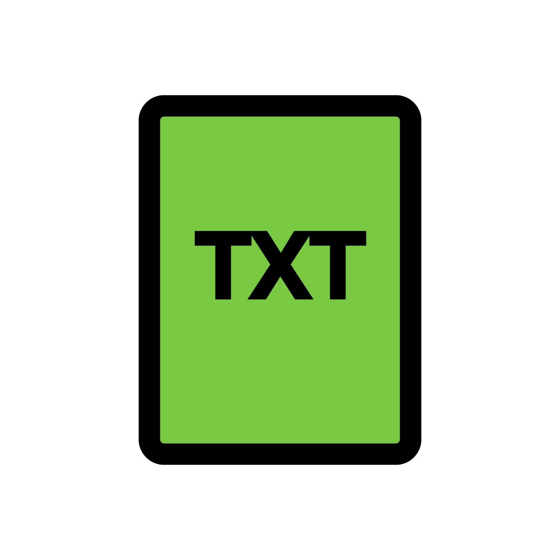 TXT file icon line isolated on white background. Black flat thin icon ...