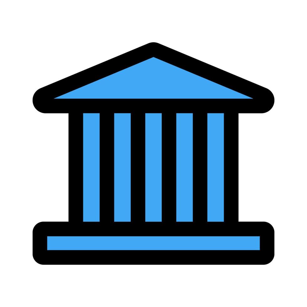 Bank icon line isolated on white background. Black flat thin icon on modern outline style. Linear symbol and editable stroke. Simple and pixel perfect stroke vector illustration