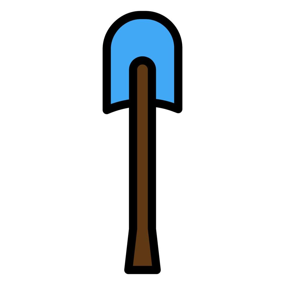 Shovel line icon isolated on white background. Black flat thin icon on modern outline style. Linear symbol and editable stroke. Simple and pixel perfect stroke vector illustration