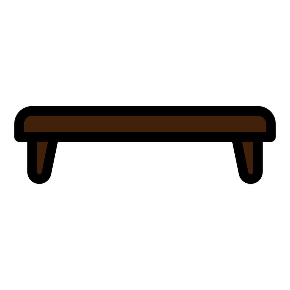 línea de icono de mesa de café aislada sobre fondo blanco. icono negro plano y delgado en el estilo de contorno moderno. símbolo lineal y trazo editable. ilustración de vector de trazo simple y perfecto de píxeles.