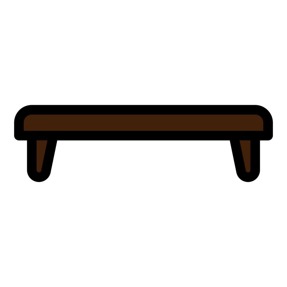 Coffee table icon line isolated on white background. Black flat thin icon on modern outline style. Linear symbol and editable stroke. Simple and pixel perfect stroke vector illustration.
