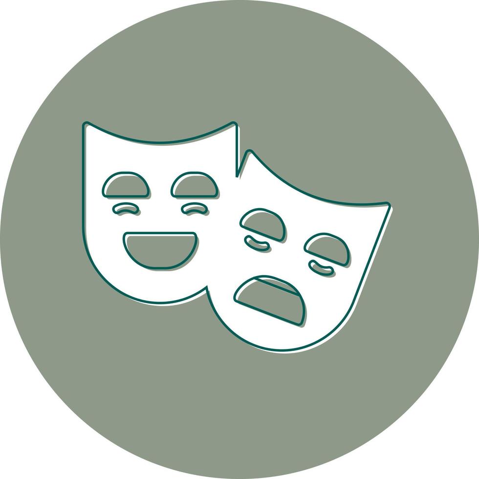 icono de vector de máscaras de teatro