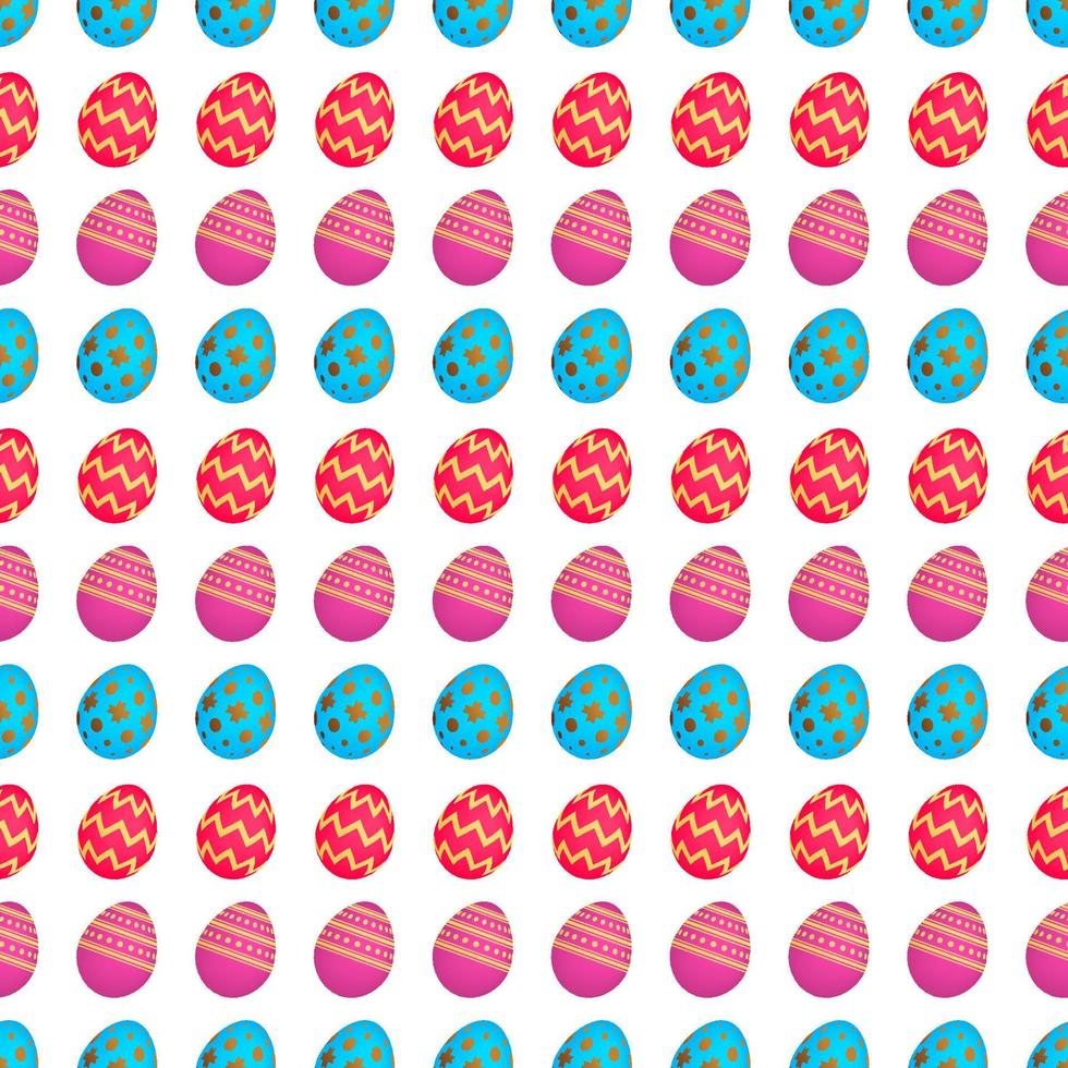 patrón sin costuras con coloridos huevos de Pascua. ilustración vectorial vector