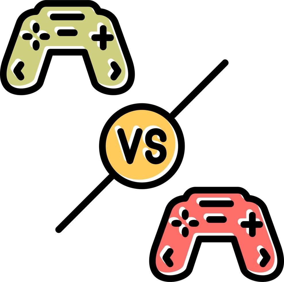 jugador vs jugador vector icono