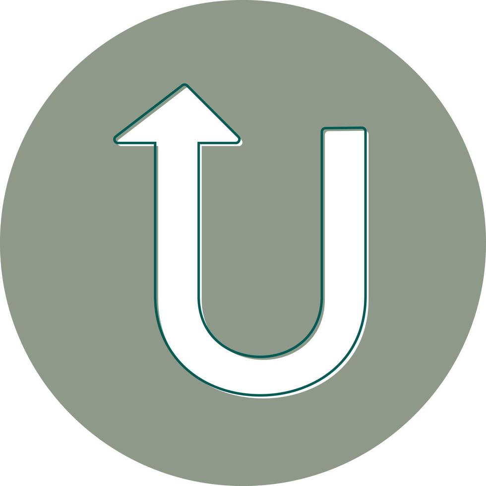 U Turn Vector Icon