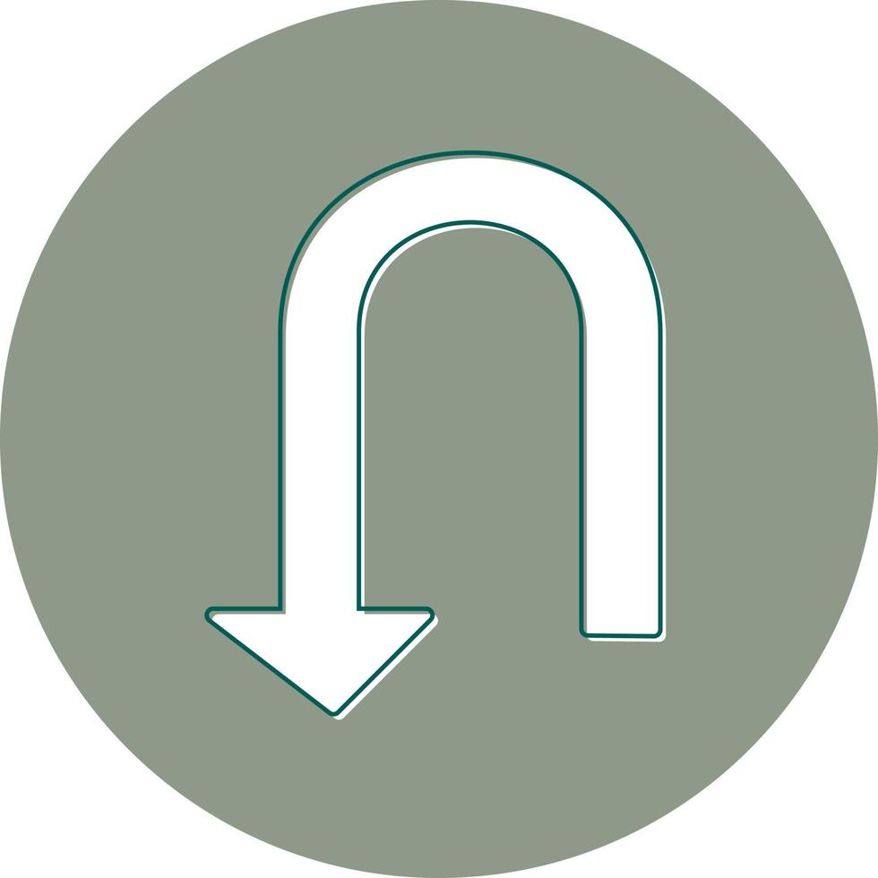 U Turn Vector Icon