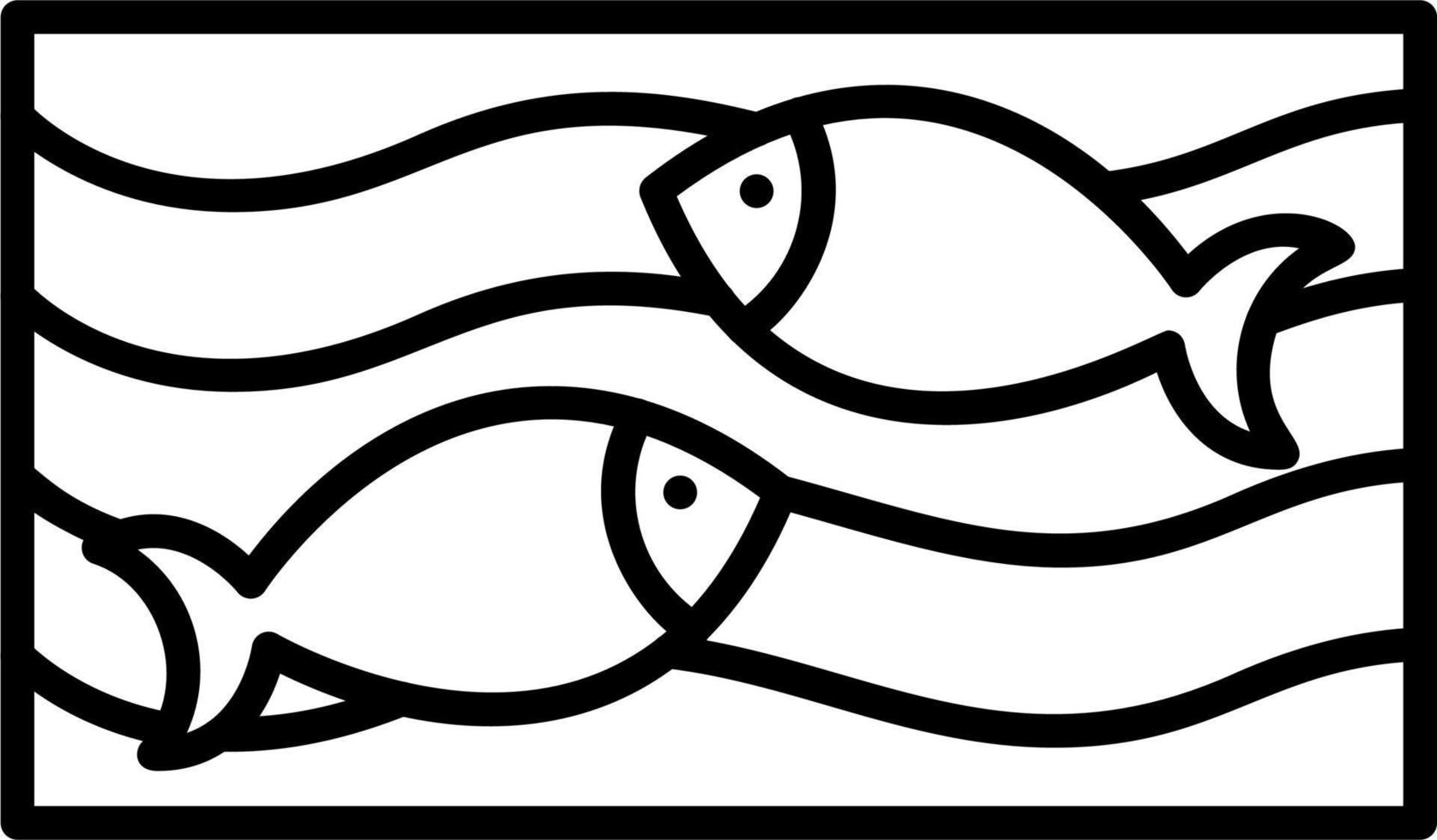 icono de vector de pescado