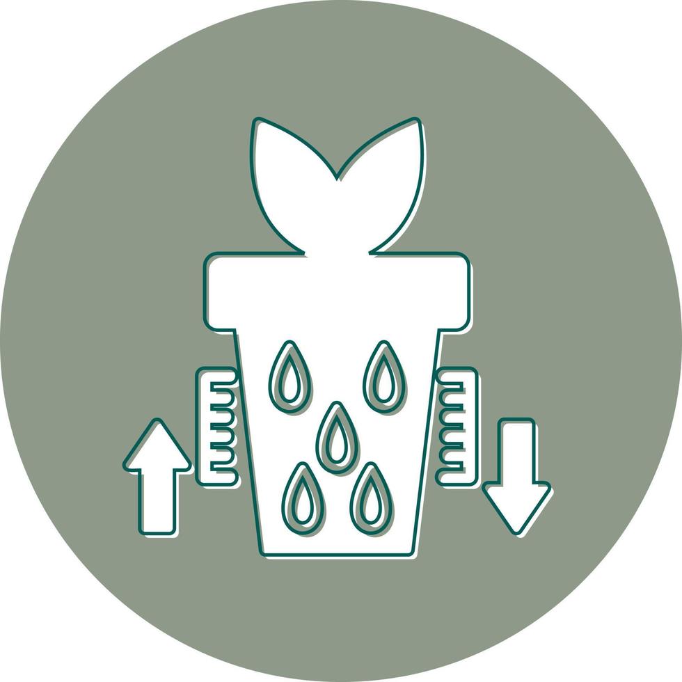 Water Level in plant Vector Icon