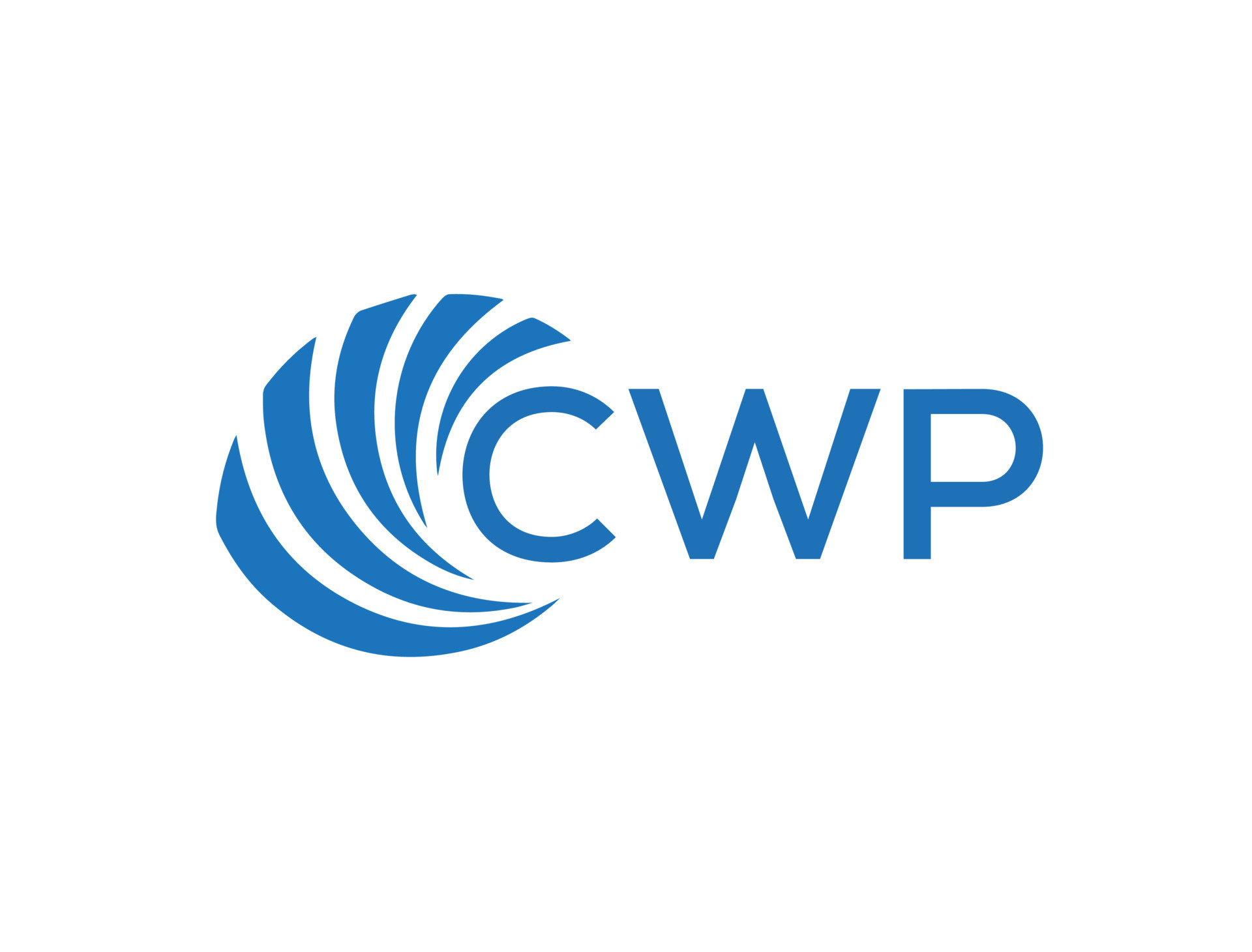 CWP letter logo design on white background. CWP creative circle letter ...