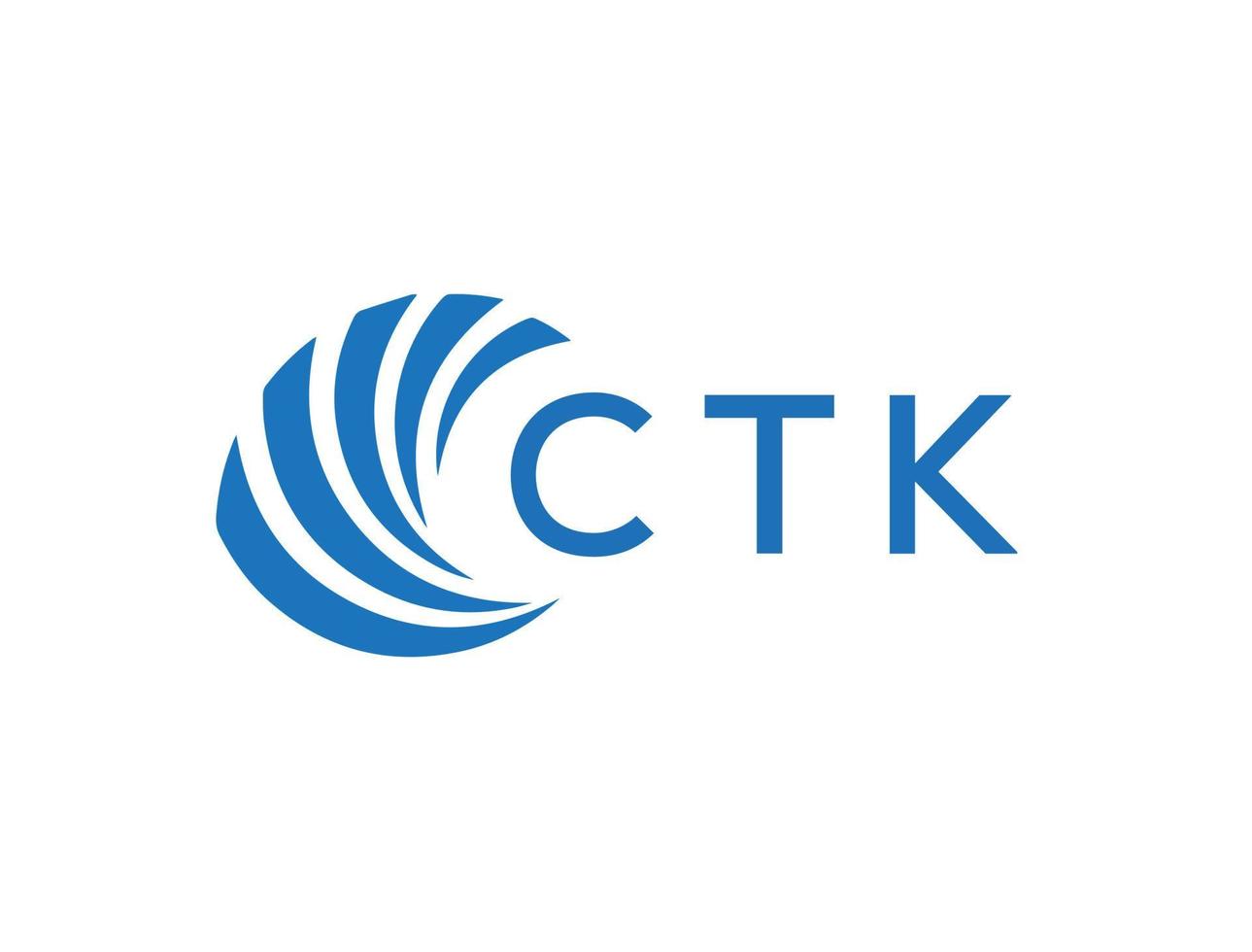 ctk letra logo diseño en blanco antecedentes. ctk creativo circulo