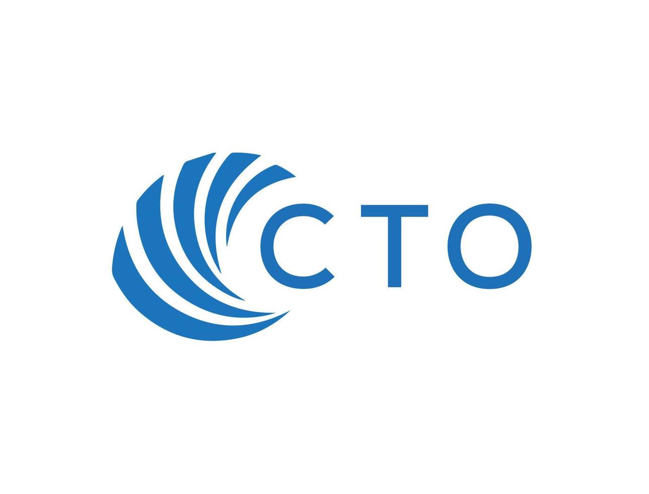 CTO letter logo design on white background. CTO creative circle letter