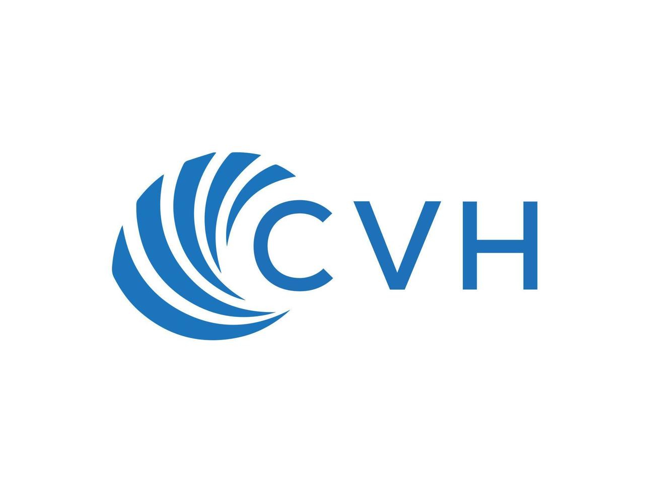 CVH letter logo design on white background. CVH creative circle letter logo concept. CVH letter design. vector