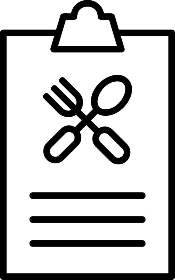 Food List Vector Icon