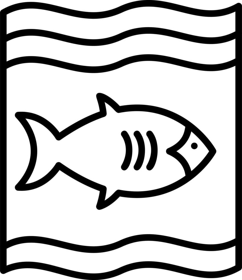 icono de vector de pescado