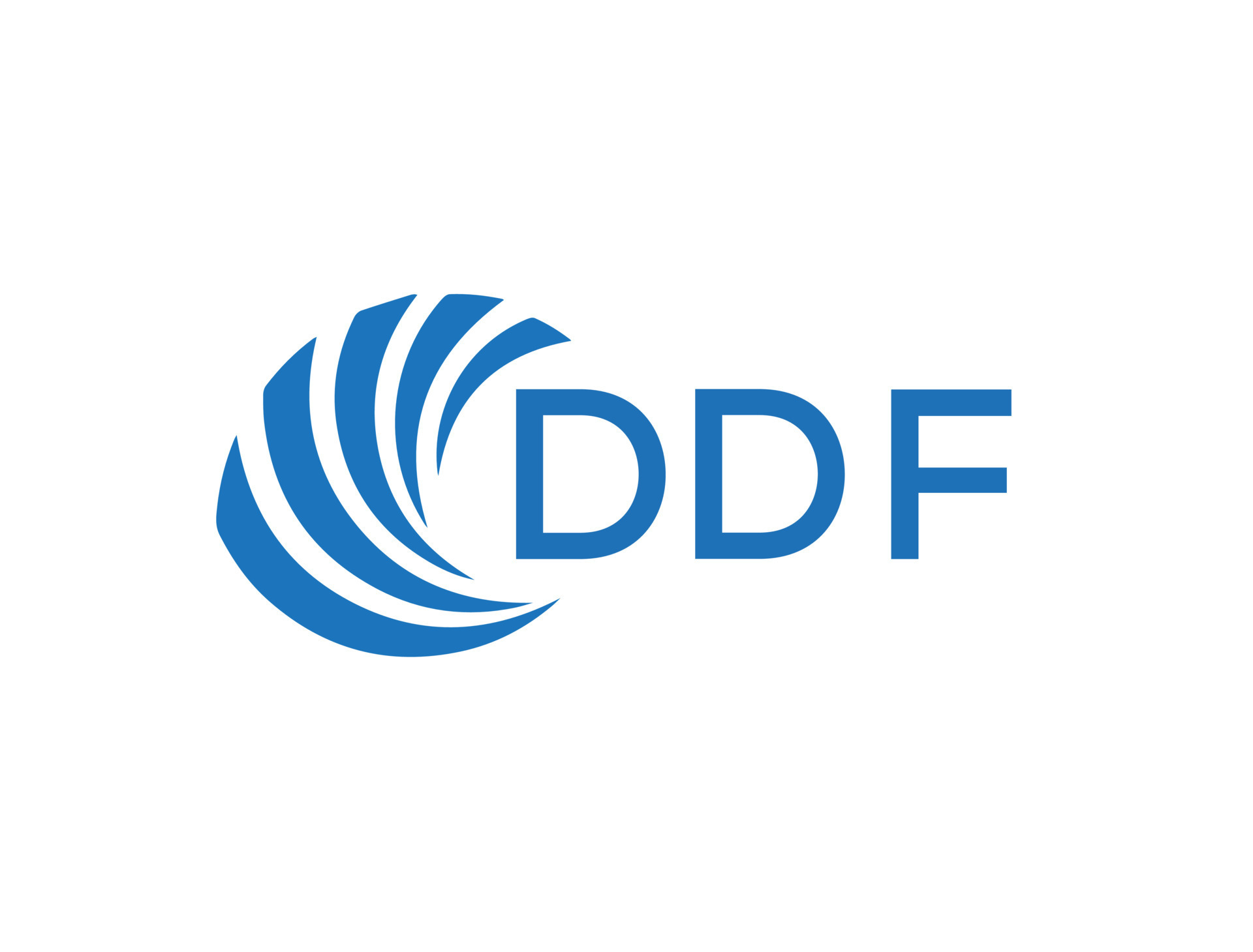 DDF letter logo design on white background. DDF creative circle letter ...