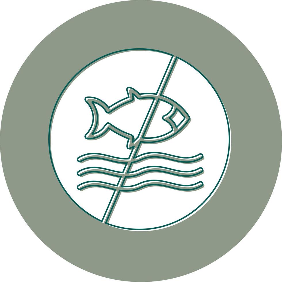 No Fishing Vector Icon