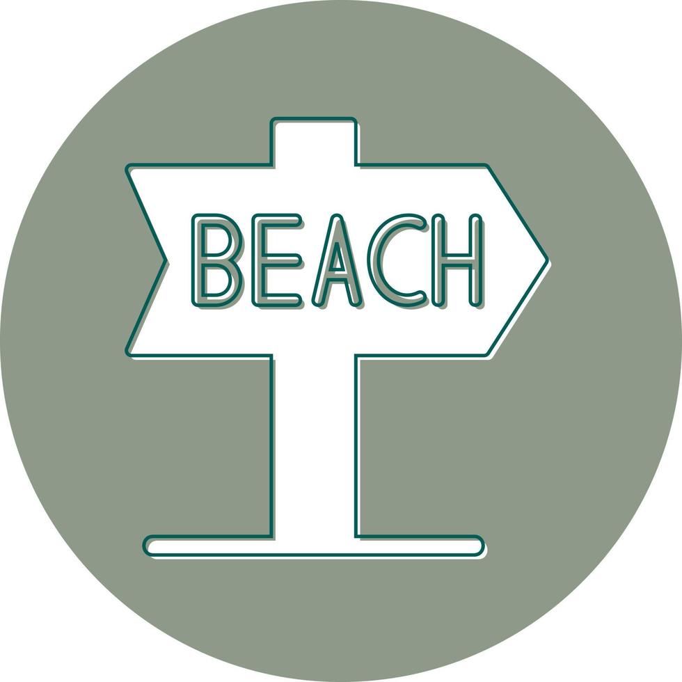 Beach Direction Vector Icon