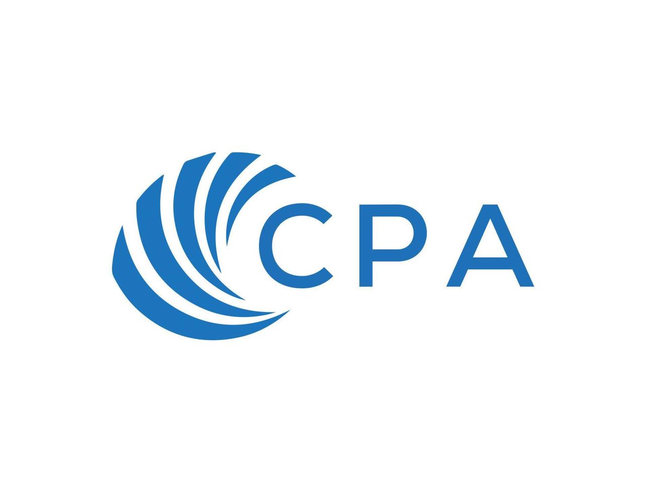 CPA letter logo design on black background. CPA creative initials letter logo concept. CPA letter design. vector