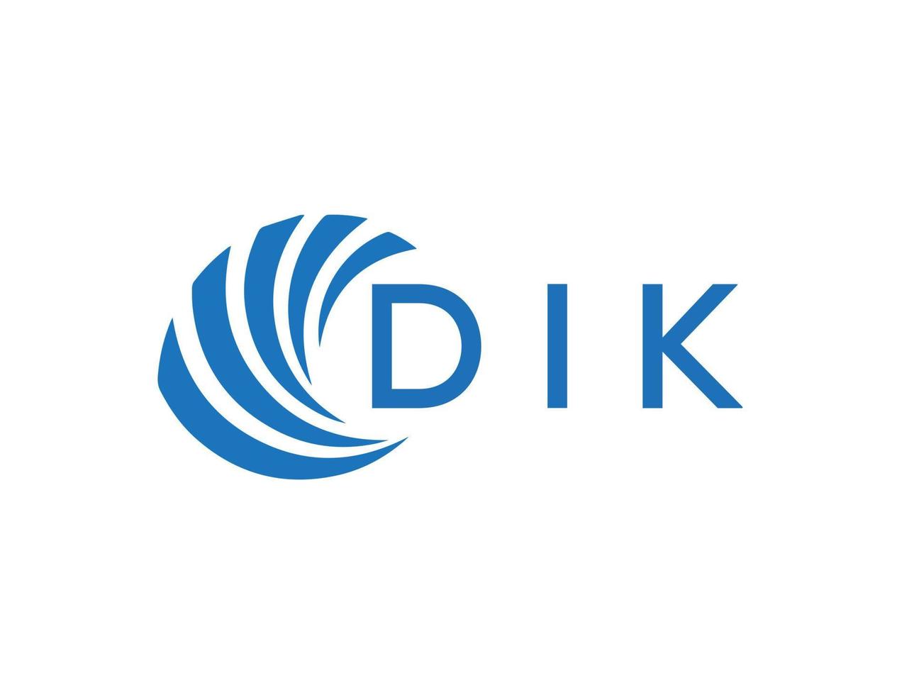 Dik letra logo diseño en blanco antecedentes. Dik creativo circulo letra logo concepto. Dik letra diseño. vector