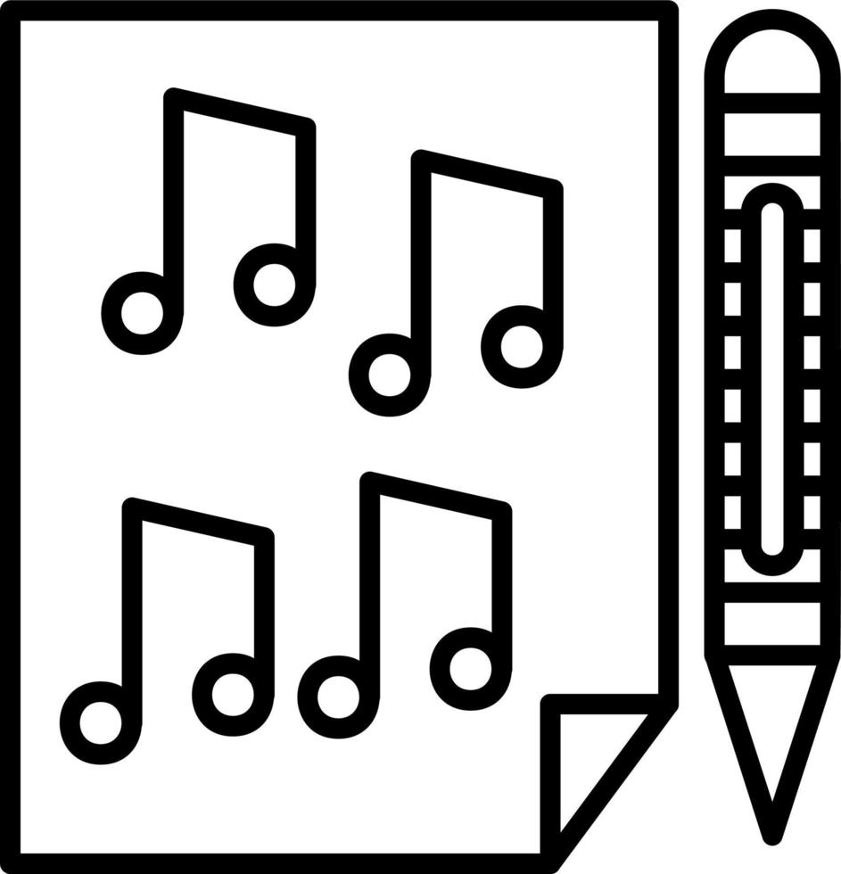 compositor de canciones vector icono