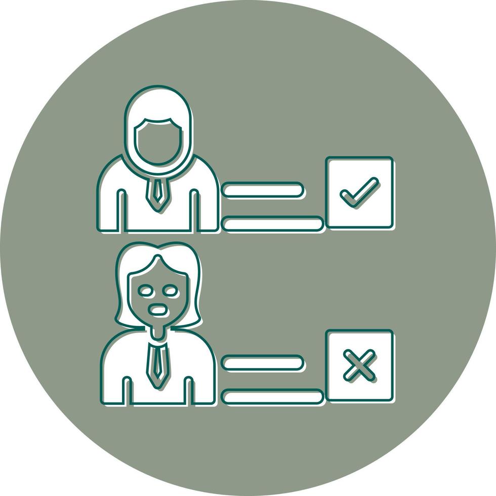 Selected Candidate Vector Icon