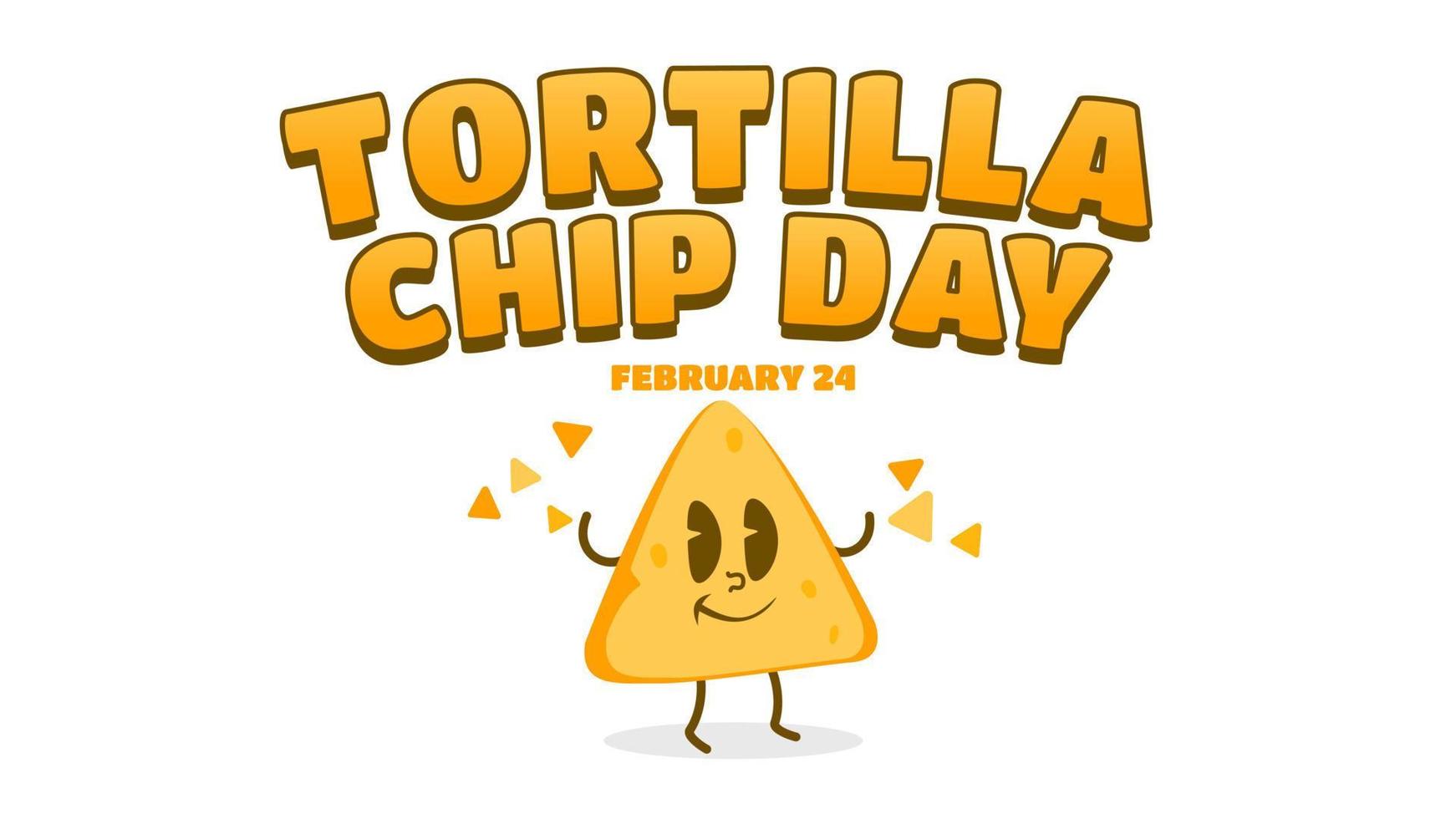 tortilla chip día plano dibujos animados ilustración vector