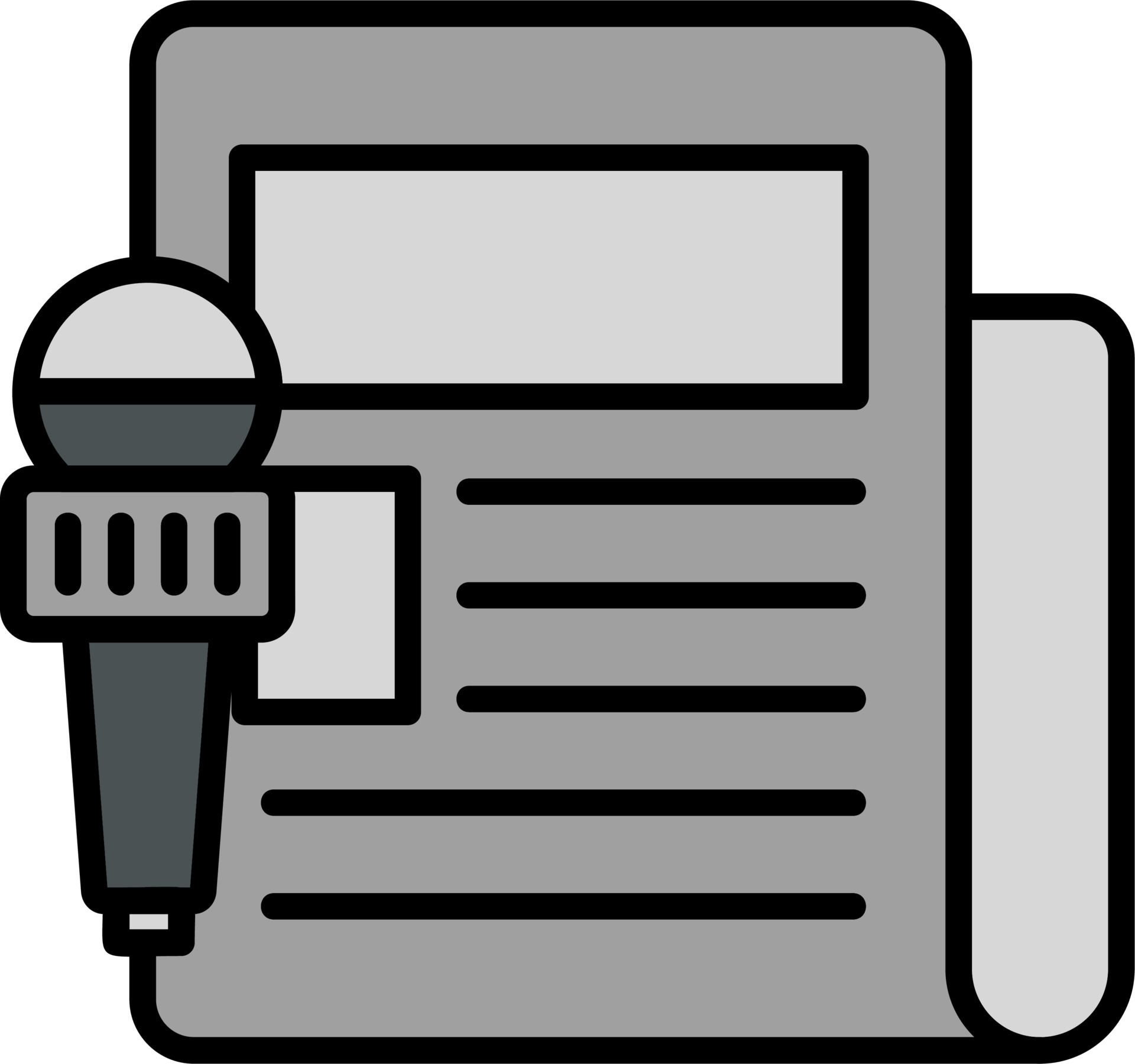 News Report Vector Icon 20409399 Vector Art at Vecteezy