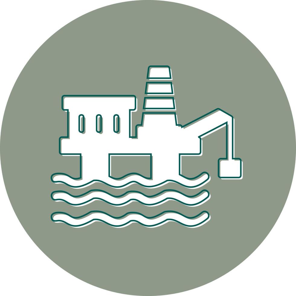 Oil Platform Vector Icon