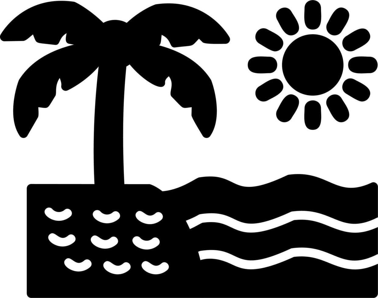 icono de vector de playa