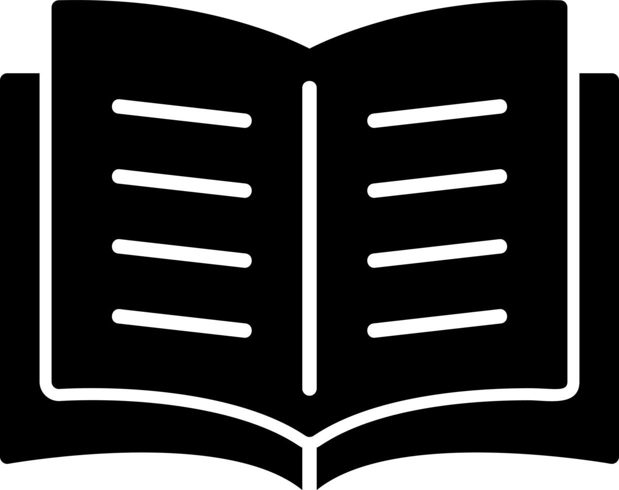 icono de vector de libro abierto