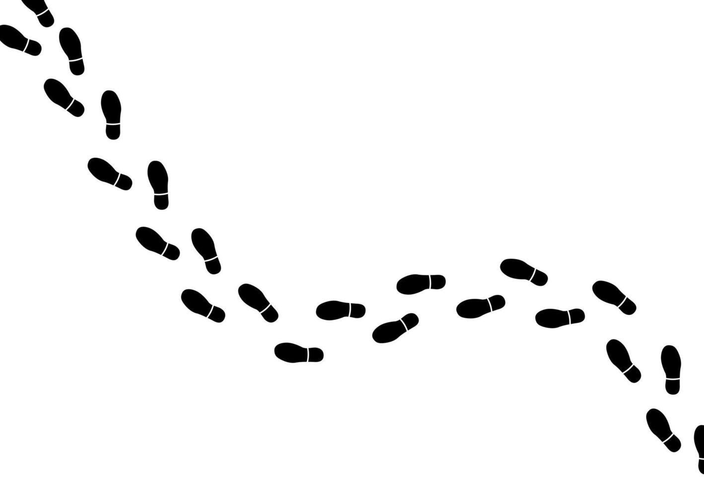 pasos, huella de zapato icono. humano sendero caminando ruta, sendero vector ilustración